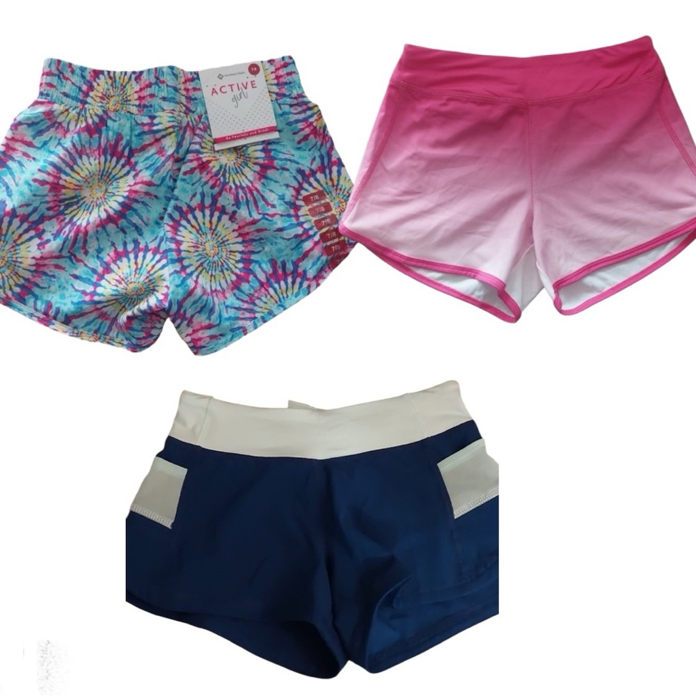 New-3 Active Girl Member's Marks Shorts-Blue